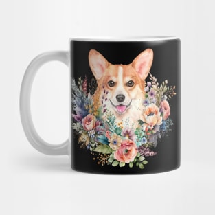 Corgi Flower Bouquet Mug